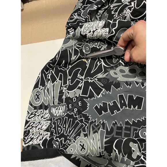 10.Deep T-Shirt Size Large Black Comic Book Line Art Graphic Tee Short Sleeve - Picture 6 of 9